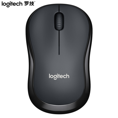罗技(Logitech)M220 鼠标 无线鼠标 办公鼠标 对称鼠标 带无线微型接收器 灰黑色