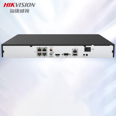 海康威视网络监控硬盘录像机4路双盘位poe网线供电HD高清支持8T硬盘DS-7804N-R2/4P