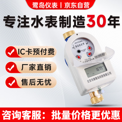 鹭岛ZSLX-15 智能预付费IC卡水表全铜感应式水表先缴费后用水