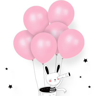 墨斗鱼 气球圆形粉色100个/包7635*2包