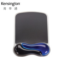 肯辛通(Kensington)K62401护腕鼠标垫 舒适人体工学鼠标垫护腕托 家用办公游戏 蓝黑 鼠标腕垫
