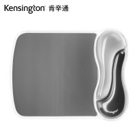 肯辛通(Kensington)K62399护腕鼠标垫 舒适人体工学鼠标垫护腕托 家用办公游戏 灰黑 鼠标腕垫