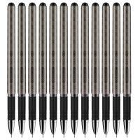 得力(deli)S43财务专用中性笔 水笔 全针管黑色签字笔0.38mm 12支