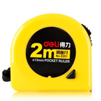 得力(deli)8201-2m 钢卷尺 测量通用 办公用品 2个装