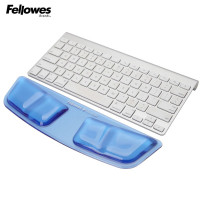 范罗士(Fellowes)91847人体工学护腕垫 水晶硅胶笔电键盘托(冰晶蓝)