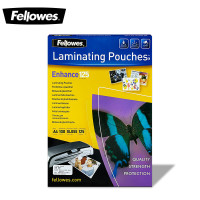 范罗士(Fellowes)A4 125mic塑封膜照片文件透明过塑膜优质加厚护卡膜A4 12.5丝 100张