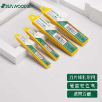 三木(SUNWOOD)91054小号精钢美工刀片窄裁纸刀片80*9mm 小号(10片/盒)10盒装