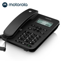 摩托罗拉(MOTOROLA)CT202C电话机座机 固定电话 办公家用 免电池 免提 欧式时尚(黑色)