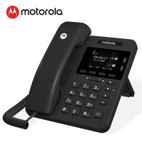 摩托罗拉(MOTOROLA)200IP-2P彩屏IP电话机 POE供电双SIP账号网络电话 IP语音交换机百兆VOIP