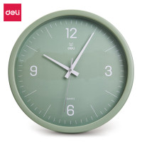 得力(deli)9006S-GN挂钟 简约时尚客厅创意钟表 37cm 绿色