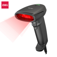 得力(deli)AA811扫码枪 条码扫描器 红光LED 手动连续扫码 防摔抗震