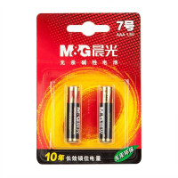 晨光(M&G)ARC92555电池 7号 无汞环保干电池1.5V AA碱性电池 2节每卡 30卡每盒 240卡每箱