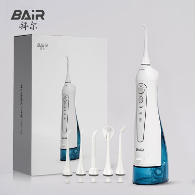 拜尔(BAIR)M3电动冲牙器家用便携式清洁口腔洗牙器水牙线冲洗器洁牙器牙套清洗送男女朋友礼物300ml大水箱白色