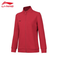 李宁(LI-NING)卫衣女子健身系列新款开衫无帽套装AWDT980 公牛红XXL码