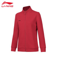李宁(LI-NING)卫衣女子健身系列新款开衫无帽套装AWDT980 公牛红XXXL码