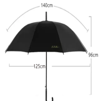 天堂雨伞直柄 黑色