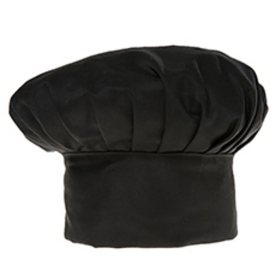 厨师帽 黑色 蘑菇帽 均码可调节 高约20CM