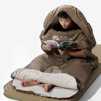 牧高笛(MOBIGARDEN) 户外露营加宽睡袋开放式可拼接成人保暖单人睡袋雪月PLUS NX21562018