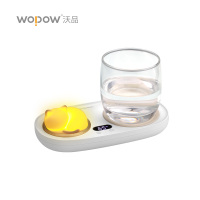沃品(WOPOW)TC01暖杯垫恒温杯垫养生加热水杯子暖杯智能提醒多档调节 白色