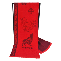 艾丝雅兰 中国红木代尔围巾 A-D333牛气冲天