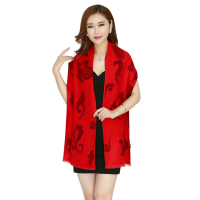艾丝雅兰 中国红木代尔围巾 A-D333如意福