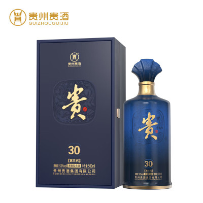 洋河 第三代53度30年酱香型白酒500ml