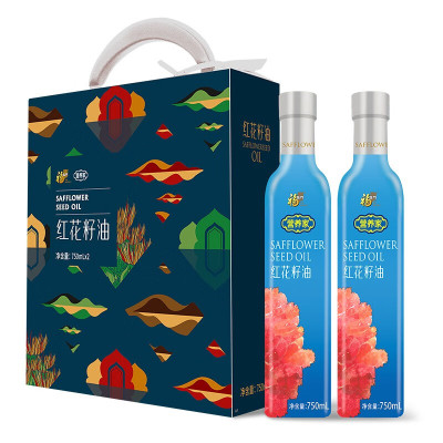 福临门营养家红花籽油礼盒750ml*2