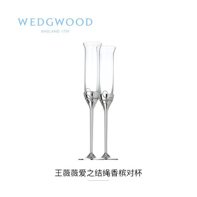 wedgwood Vera Wang爱之结绳香槟杯对杯 54735805748