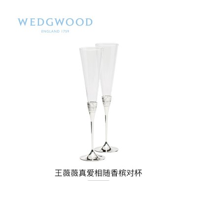 wedgwood Vera Wang真爱相随银色香槟杯对杯 57003606117