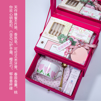 Ownme双层丝绒伴手礼礼盒实用高级活动礼盒女神节活动礼品套装2