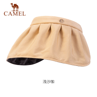 骆驼(CAMEL)遮阳帽防晒空顶帽(黑胶) 133BAPY015 浅沙咖