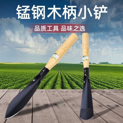 挖野菜铲子园艺工具套装家用种花移苗起苗器养花赶海农用铁铲铁锹-【尖嘴木柄小铲】*2支;无规格