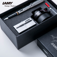 凌美(LAMY)钢笔礼盒 恒星系列深灰色EF笔尖墨水笔+黑色墨水黑色墨水芯商务套装 26EF 0.5mm