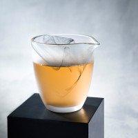 万仟堂水墨风琉璃公道杯玻璃耐热公杯日式分功夫茶器茶海水墨和合(单位:个)