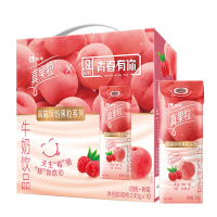 蒙牛真果粒高端缤纷果粒系列白桃树莓果牛奶饮品 1×240g×10盒