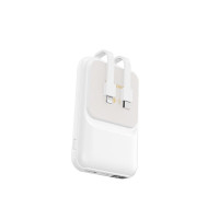 沃品(WOPOW)LW03充电宝自带双线22.5w超级快充 数显15w无线充迷你便携移动电源 白色 10000mAh