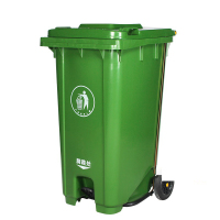 一颗枣树 塑料移动垃圾桶60升