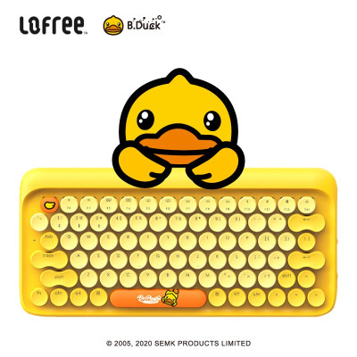 洛斐(LOFREE)EH112S 圆点蓝牙机械键盘 小黄鸭套装