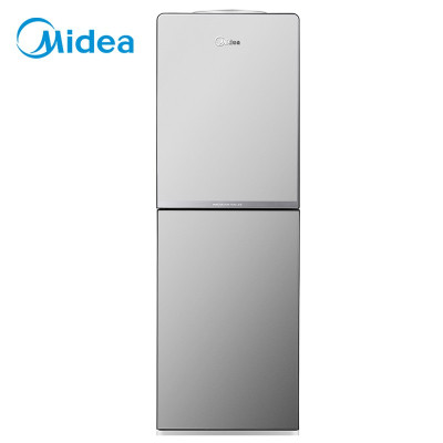 美的(Midea)饮水机家用办公立式双开门柜式饮水器 YD1518S-X 冰川银 冷热型