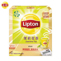 立顿(Lipton)茶叶2023年茉莉花茶安徽黄山下午茶非独立袋泡双囊茶包2g*100包