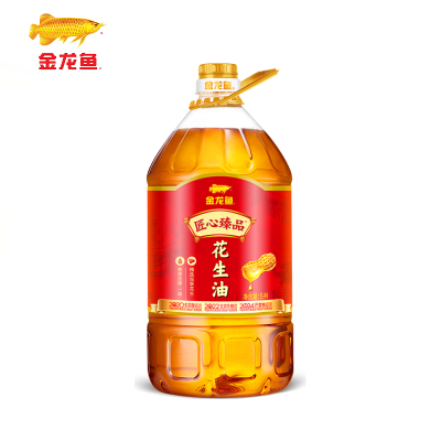 金龙鱼 匠心 臻品食用油物理压榨一级 花生油5L