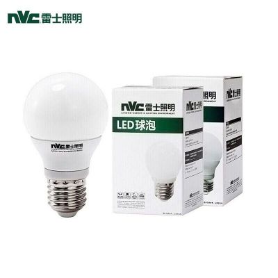 雷士照明(NVC)LED灯泡E27螺口 节能灯球泡 替换光源 节能灯泡电灯泡 5W暖黄光3000K 1只装