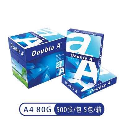 达伯埃 复印纸 Double A A4 80g 500张/包 5包/箱 白色 单位:箱