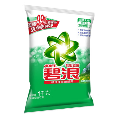 碧浪 专业去渍无磷洗衣粉自然清新型 1kg/袋