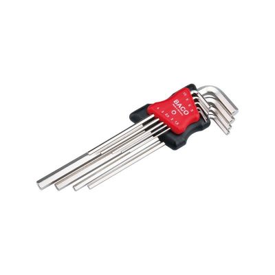巴可/BACO 公制加长内六方扳手组套 A83200427 1.5-10mm 9件套 单位:套