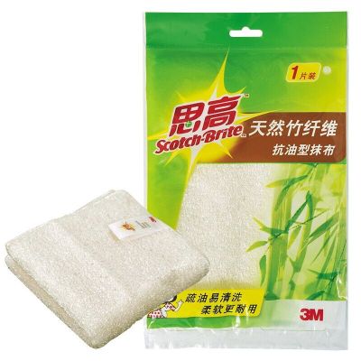 思高(SCOTCH) XY003836976 1片装 天然竹纤维抗油型 抹布 1.00 块/片 (计价单位:片) 白色