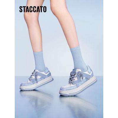 思加图(Staccato)面包鞋2023板鞋厚底休闲鞋女满帮鞋时尚EHF10AM3