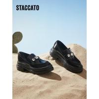 思加图(Staccato)英伦风乐福鞋2023鞋厚底JK鞋女皮鞋子EF305AA3