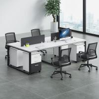 办公家具 四人电脑工位简约现代员工桌4/6位职员办公桌桌椅组合