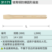 世达 31171铍青铜防爆圆形扁凿14x160MM 一件